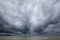 Cloudy storm in the sea before rainy. Royalty Free Stock Photo