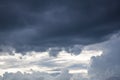 Cloudy storm in the sea before rainy. Royalty Free Stock Photo