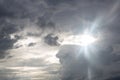 Cloudy storm in the sea before rainy. Royalty Free Stock Photo