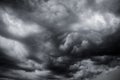 Cloudy stormy black and white. Royalty Free Stock Photo