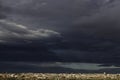 Cloudy stormy sky over the city