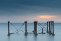 Cloudy Sunrise at Port Mahon Lighthouse Royalty Free Stock Photo