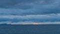 cloudy sunrise sky over the atlantic ocean Royalty Free Stock Photo