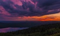 Cloudy sunset at acadia national park Royalty Free Stock Photo