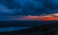 Cloudy sunset at acadia national park Royalty Free Stock Photo