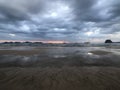 Cloudy sunset on Farang Beach Royalty Free Stock Photo