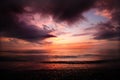 Cloudy Sunset on a Lake Erie Beach