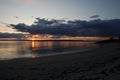 cloudy sunset over southern Brittany