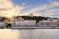 Cloudy sunset over Vieux Lyon Royalty Free Stock Photo