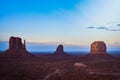 Cloudy sunset view landscape at Monument Valley, Arizona, USA. Western Royalty Free Stock Photo