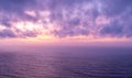 cloudy sunset view over the ocean beautiful background Royalty Free Stock Photo