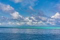 Cloudy Tropical Beach in Maldives