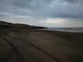 Cloudy view in Beach and mountain