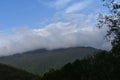 Cloudy view from Blue Ridge Parkway in the Smokies Royalty Free Stock Photo