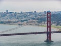 Cloudy view of The Golden Gate Bridge