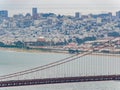 Cloudy view of The Golden Gate Bridge