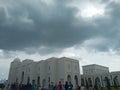 Cloudy view mosque beautiful nature