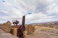 Cloudy view of the old Harmony Borax Works Royalty Free Stock Photo