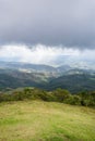 A cloudy view from Pico Agudo - a high mountain top with a 360 degree view of the Mantiqueira Mountains Santo Antonio do Pinhal, Royalty Free Stock Photo