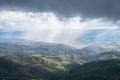 A cloudy view from Pico Agudo - a high mountain top with a 360 degree view of the Mantiqueira Mountains Santo Antonio do Pinhal, Royalty Free Stock Photo