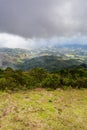 A cloudy view from Pico Agudo - a high mountain top with a 360 degree view of the Mantiqueira Mountains Royalty Free Stock Photo