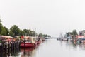 Cloudy at warnemunde, Germany pier