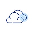 Cloudy weather. Pixel perfect, editable stroke line icon