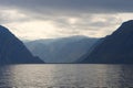 Cloudy weather on the Teletskoye Lake