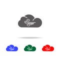 cloudy and the wind icon. Elements of weather in multi colored icons. Premium quality graphic design icon. Simple icon for website Royalty Free Stock Photo