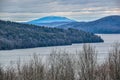 cloudy winters day at the quabbin reservior Royalty Free Stock Photo