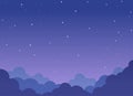 Night cloudy sky background