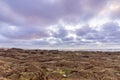 Cloundscape Atlantic Ocean view at Dar Bouazza rocky beach Royalty Free Stock Photo