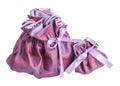 Clouse big and small bags purple Royalty Free Stock Photo