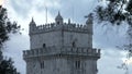 Clouse up of Belem Tower, Lisbon, Portugal