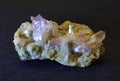 Clouse-up of crystals of the pink mineral Royalty Free Stock Photo