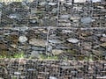 Clouse-up photo of gabions.