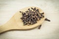 Clove dried spicy herb for food aroma.