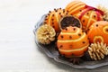 Clove orange pomander balls Royalty Free Stock Photo