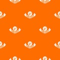 Clove spice pattern vector orange