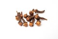 Clove, Syzygium aromaticum Merr. Organic Exotic Herbs and Spices on iSolated White Background