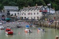 CLOVELLY,DEVON,UK -August 1st 2013: Boats pulled up in Clovelly Harbour