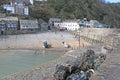 Clovelly harbour at low tide, Devon Royalty Free Stock Photo