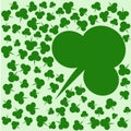 Green clover background for saint patrick day