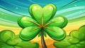 Clover with blurred background with space for text. concept St.Patrick \'s Day Royalty Free Stock Photo
