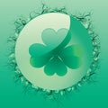 Clover button Royalty Free Stock Photo