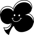 clover cartoon icon in solid style