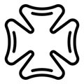 Clover celtic icon, outline style