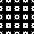 Vector Black and white,clover flower arranged in vertical and horizontal forming abstract check design.