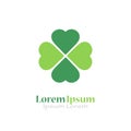 Clover green leaf vector logo