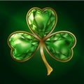 Clover. Jewelry. Bijou. St. Patrick`s Day